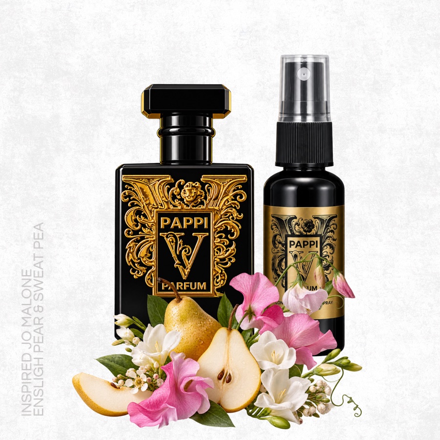 Pappi Sweet Pea Parfum and Elixir with pear and sweet pea