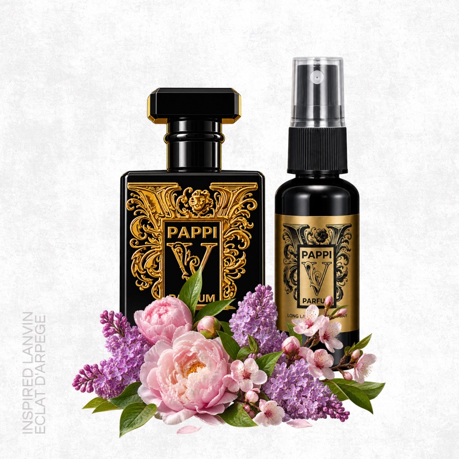 Pappi Eclat Parfum and Elixir with lilac, peony and peach blossom